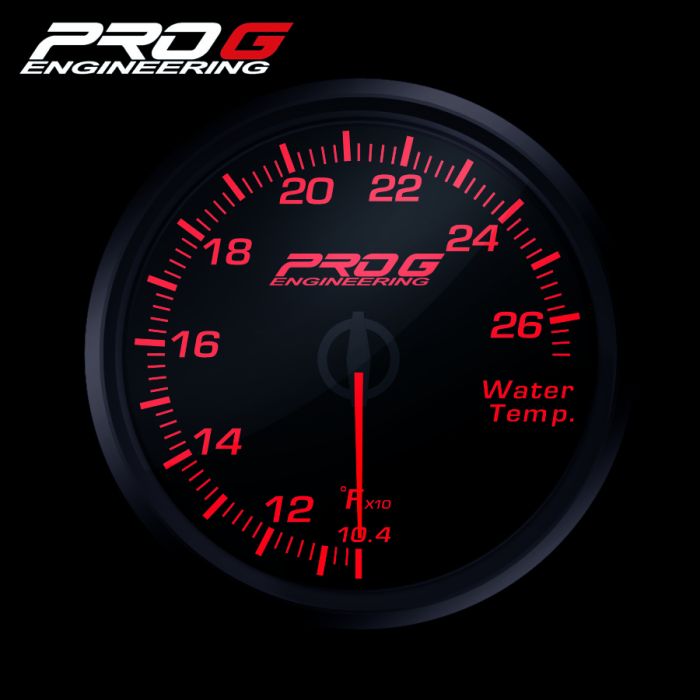 Indicador Pro G Race Series RC, temperatura del agua °F, rojo, 60 mm