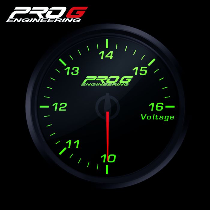 Indicador Pro G Race Series RC, Voltaje VERDE 52 mm