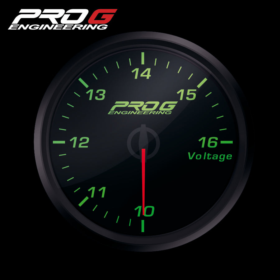Manómetro Pro G Race Series RC, voltaje VERDE 60 mm