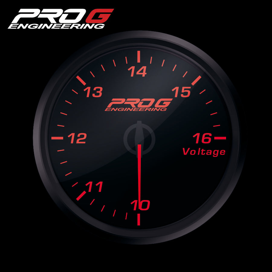 Manómetro Pro G Race Series RC, voltaje ROJO 52 mm