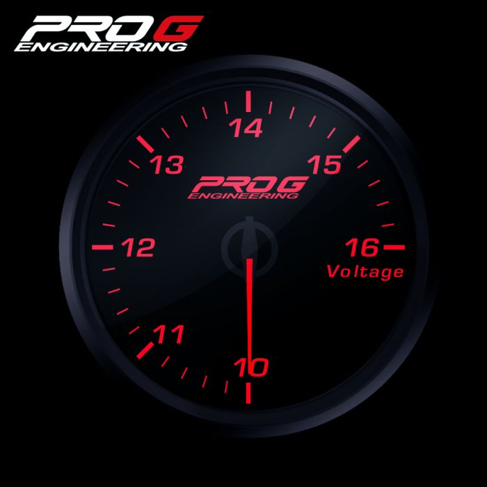 Indicador Pro G Race Series RC, Voltaje ROJO 52 mm