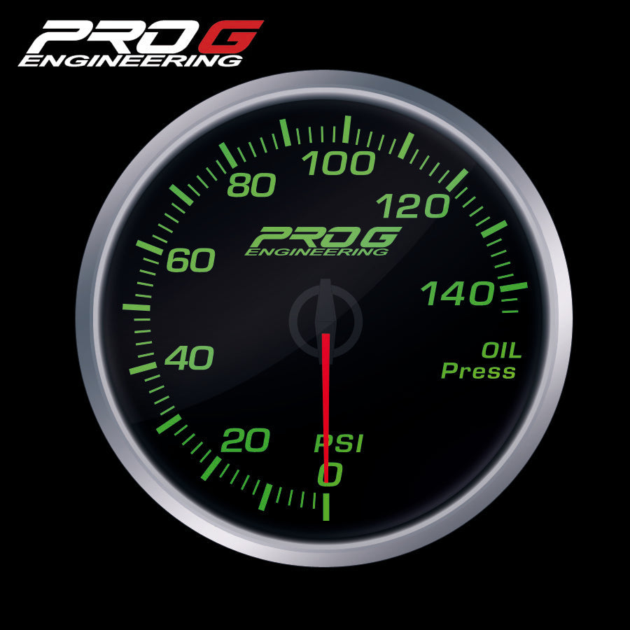Manómetro Pro G Race Series RS, presión de aceite PSI 60 mm