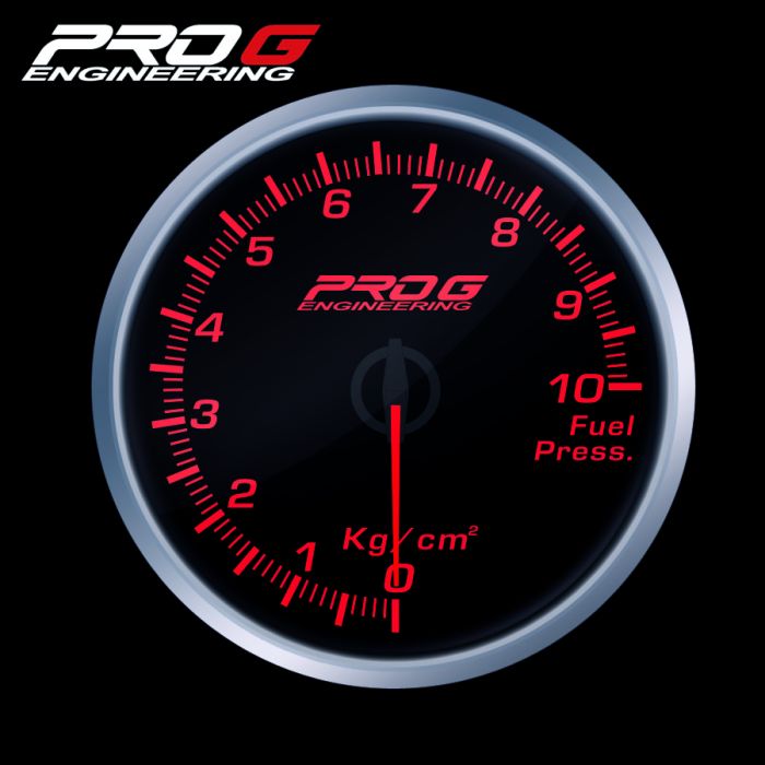 Manómetro Pro G Race Series RS, presión de combustible Kg/cm2 ROJO 52 mm