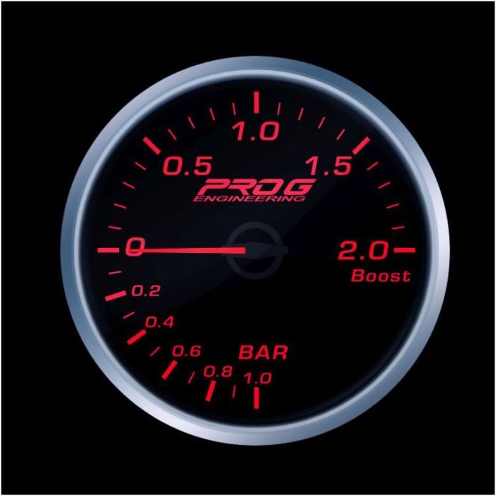 Indicador Pro G Race Series RS, presión de turbo 2 bar, rojo, 52 mm