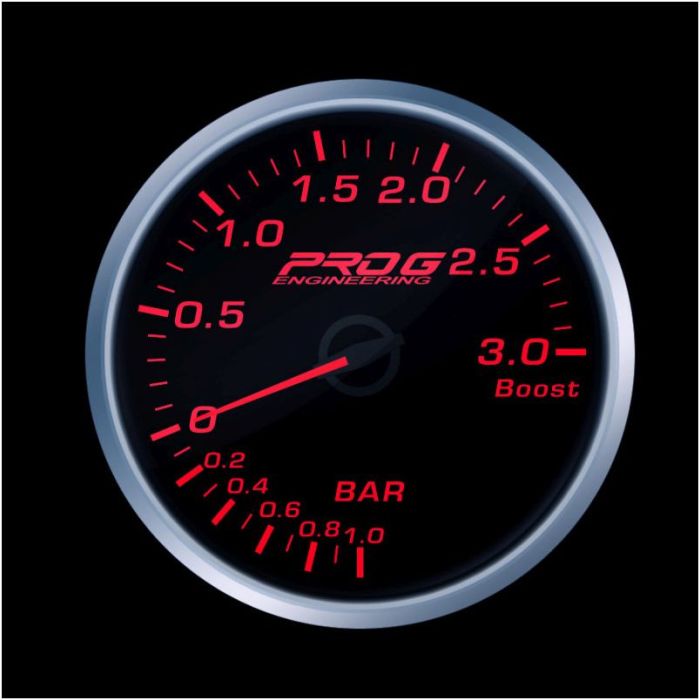 Manómetro Pro G Race Series RS, presión de turbo de 3 bares, rojo, 52 mm