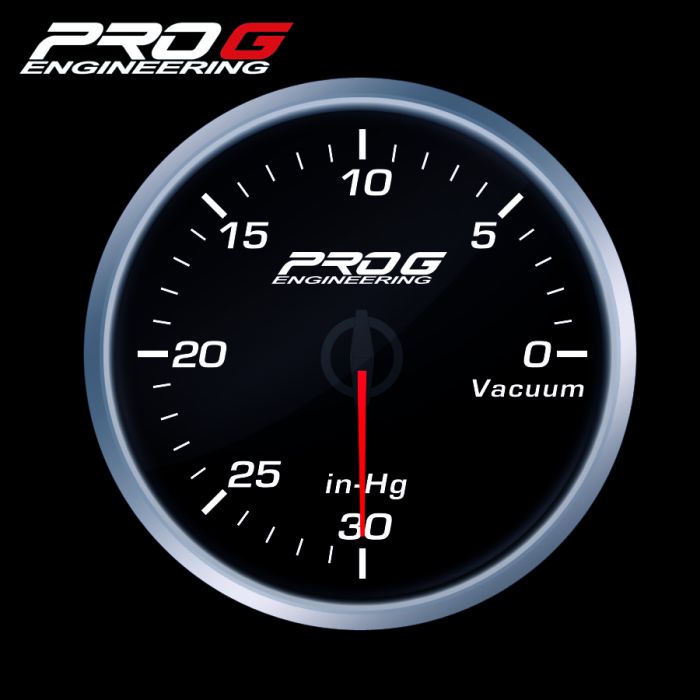 Manómetro Pro G Race Series RS, vacío, blanco, 52 mm
