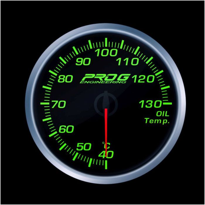Indicador Pro G Race Series RS, temperatura del aceite °C VERDE 52 mm