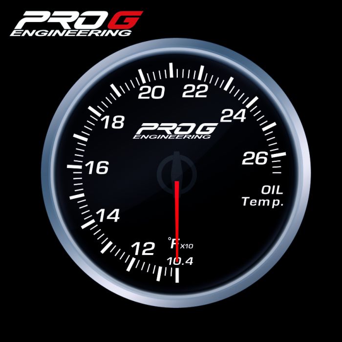 Indicador Pro G Race Series RS, temperatura del aceite °F, blanco, 52 mm