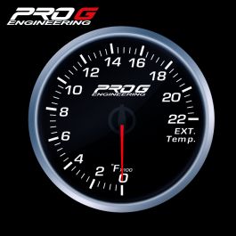 Pro G Race Series RS gauge, exhaust gas temperature EGT °F WHITE 60mm