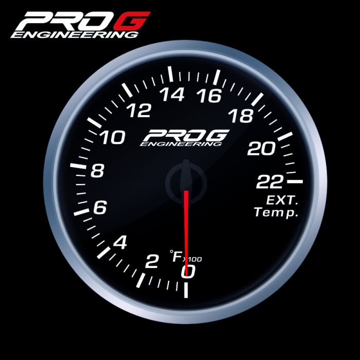 Indicador Pro G Race Series RS, temperatura de gases de escape (EGT) °F, blanco, 60 mm