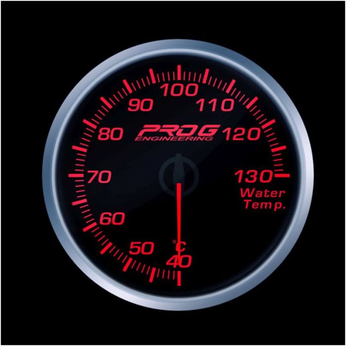 Indicador Pro G Race Series RS, temperatura del agua °C, rojo, 52 mm