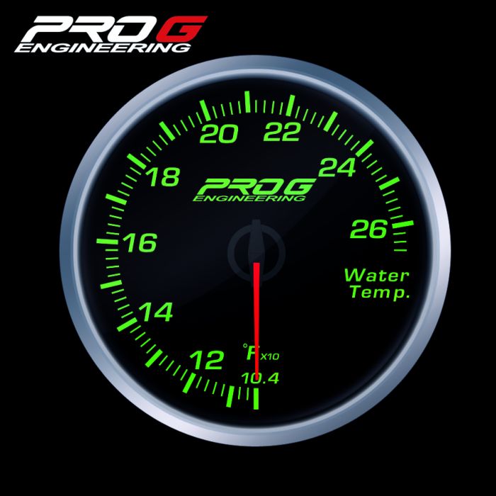 Indicador Pro G Race Series RS, temperatura del agua °F VERDE 52 mm