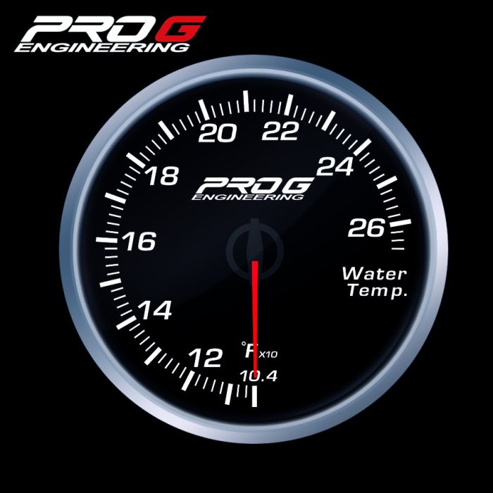 Indicador Pro G Race Series RS, temperatura del agua °F, blanco, 52 mm