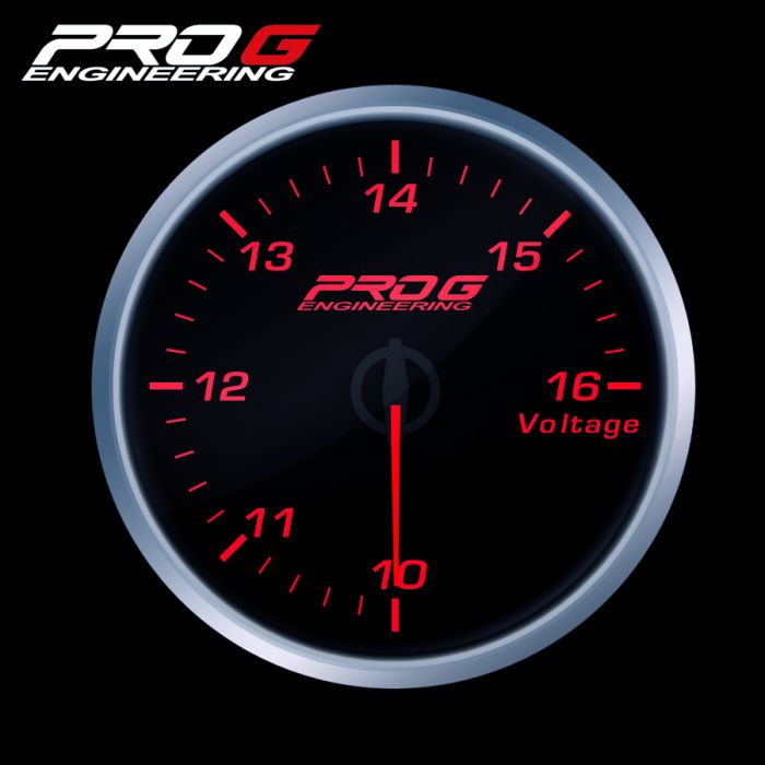 Indicador Pro G Race Series RS, Voltaje ROJO 52 mm