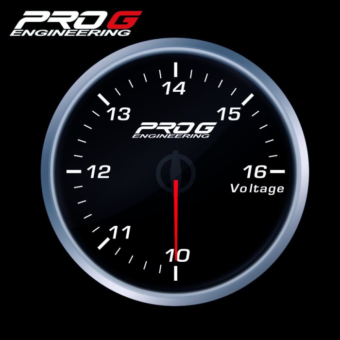 Indicador Pro G Race Series RS, Voltaje BLANCO 60 mm