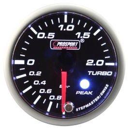 Prosport Boost indicator Stepper Motor Peak series Blue