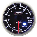 Indicador de EGT Prosport Stepper Motor Peak serie 52 mm azul