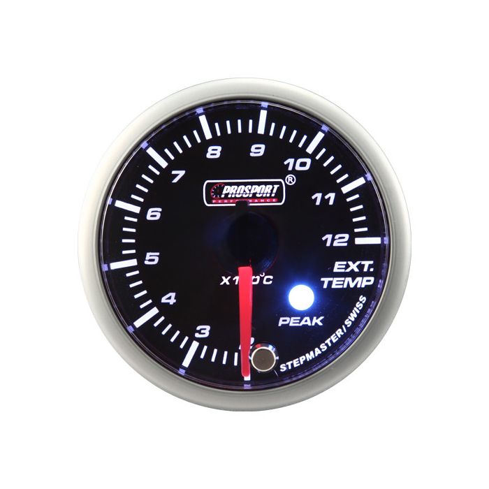 Motor paso a paso para indicador EGT Prosport, serie Peak, 52 mm, color ámbar