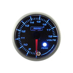 Indicador de voltaje Prosport para motor paso a paso, serie Peak, 52 mm, azul