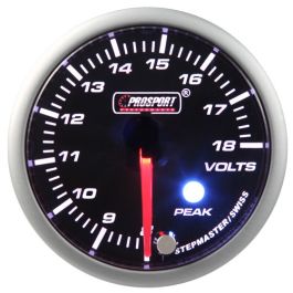Prosport Voltage Indicator Stepper Motor Peak series 52mm Blue