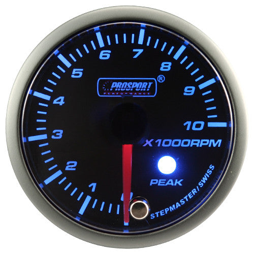 Indicador de revoluciones (tacómetro) Prosport Stepper Motor Peak serie 52 mm