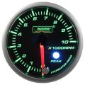 Tacómetro Prosport con motor paso a paso, serie Peak, 52 mm, color verde.