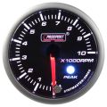 Tacómetro Prosport con motor paso a paso, serie Peak, 52 mm, color ámbar.