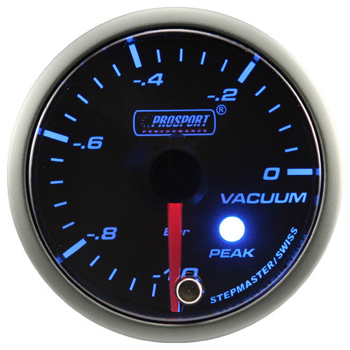 Indicador de vacío Prosport Stepper Motor Peak serie azul