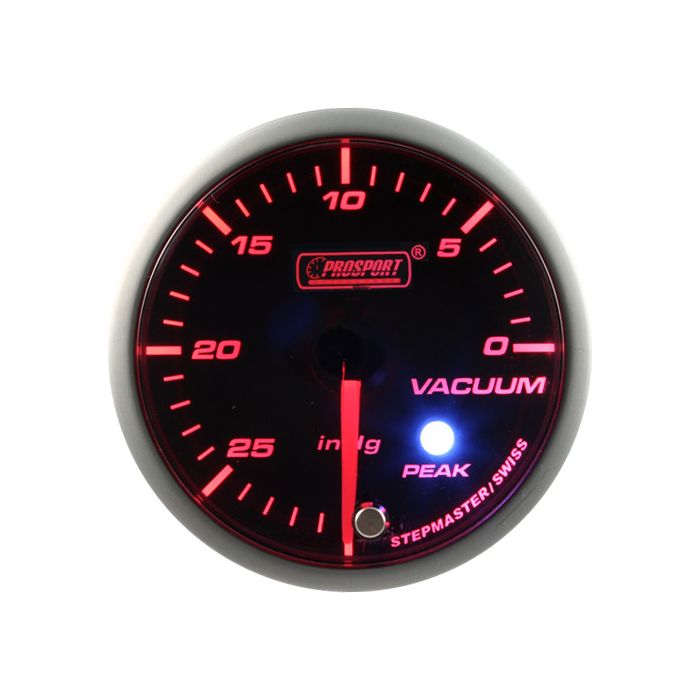 Indicador de vacío Prosport, motor paso a paso, serie Peak, color ámbar.