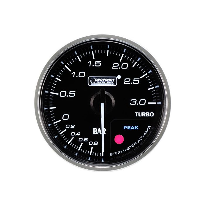 Indicador de presión de turbo Prosport Premium de 52 mm, color ámbar.