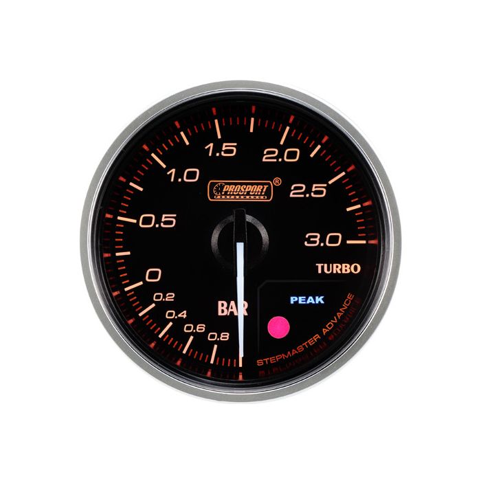 Indicador de presión de turbo Prosport Premium de 60 mm, color ámbar.