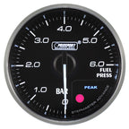 Indicador de presión de combustible Prosport Premium 60 mm ámbar