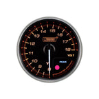 Indicador de voltaje Prosport Premium de 52 mm, color ámbar.