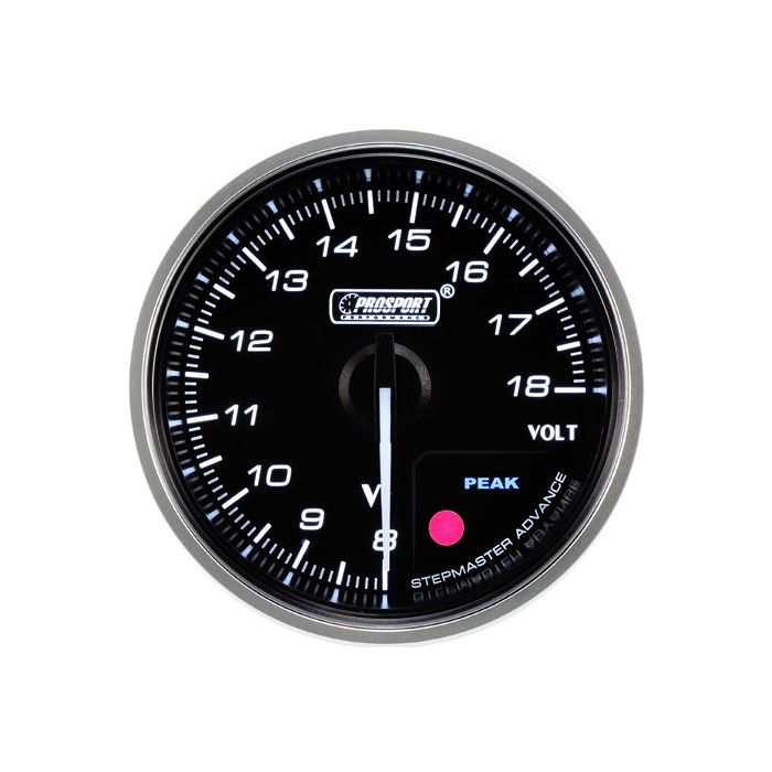 Indicador de voltaje Prosport Premium de 52 mm, color ámbar.