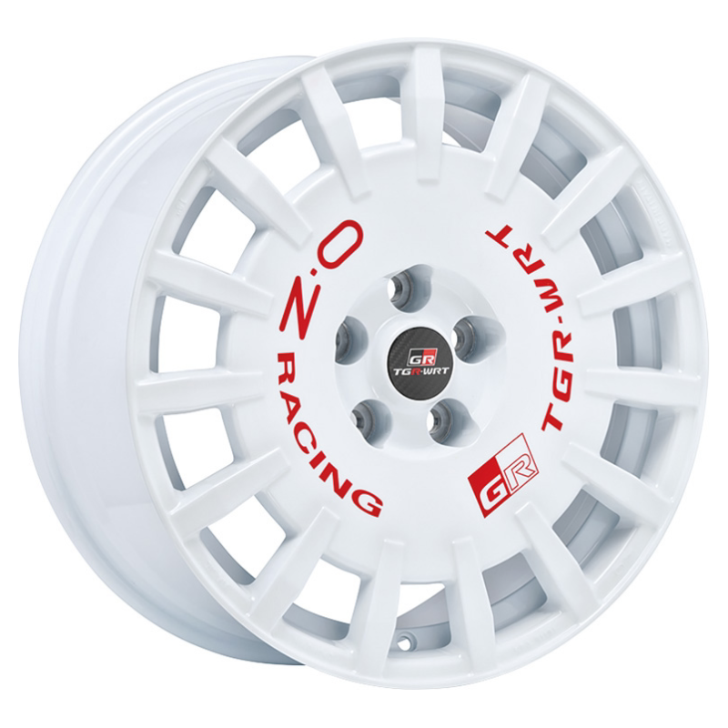 Llanta OZ Rally Racing TGR-WRT 17x7" 5x114.3 ET45 Race White, Red Lettering