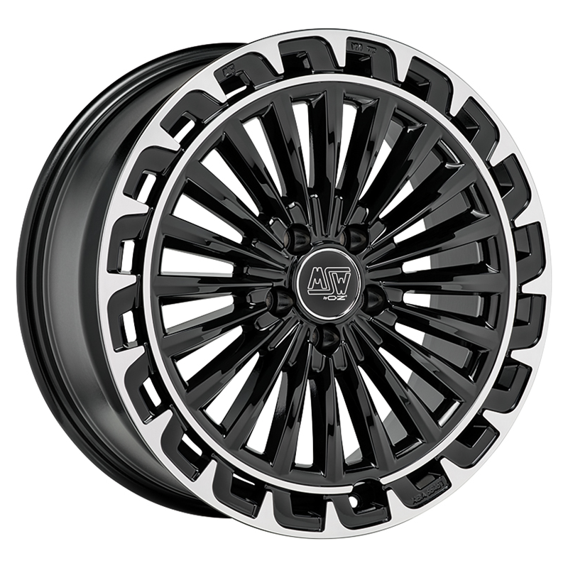 Llanta MSW 32 20x8.5" 5x112 ET39 Gloss Black, Diamond Lip
