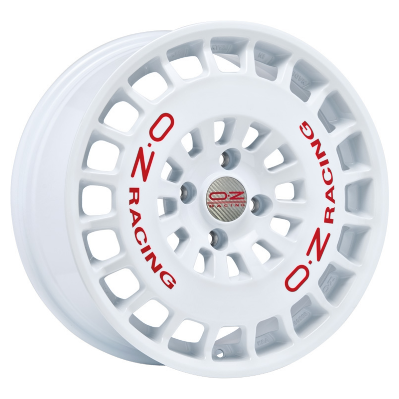 Llanta OZ RR40 17x7.5" 4x108 ET38 Race White, Red Lettering