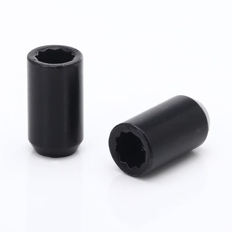 1/2" - 20 UNF de llave interior negro tuercas de rueda (juego de 20)
