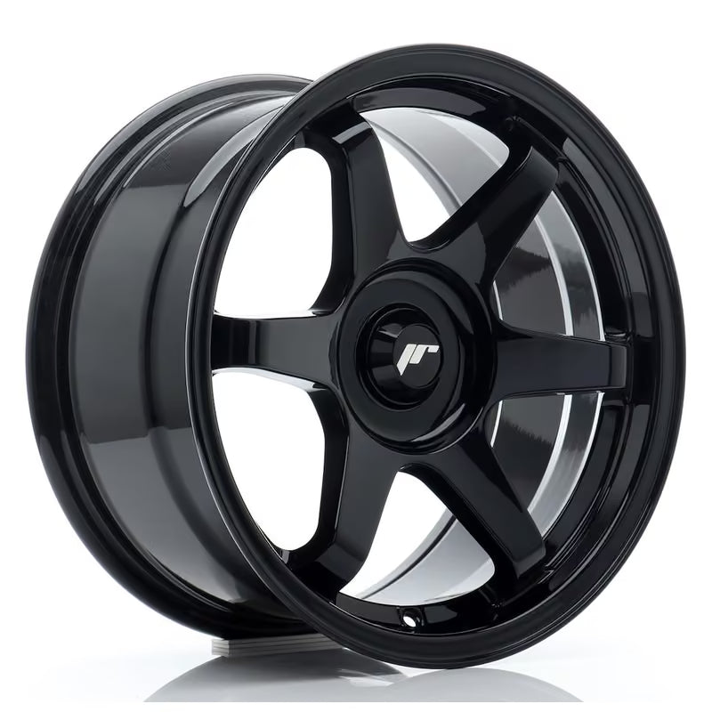 Llanta Japan Racing JR-3 16x8" PCD a medida (4 y 5 agujeros) ET25 Gloss Black