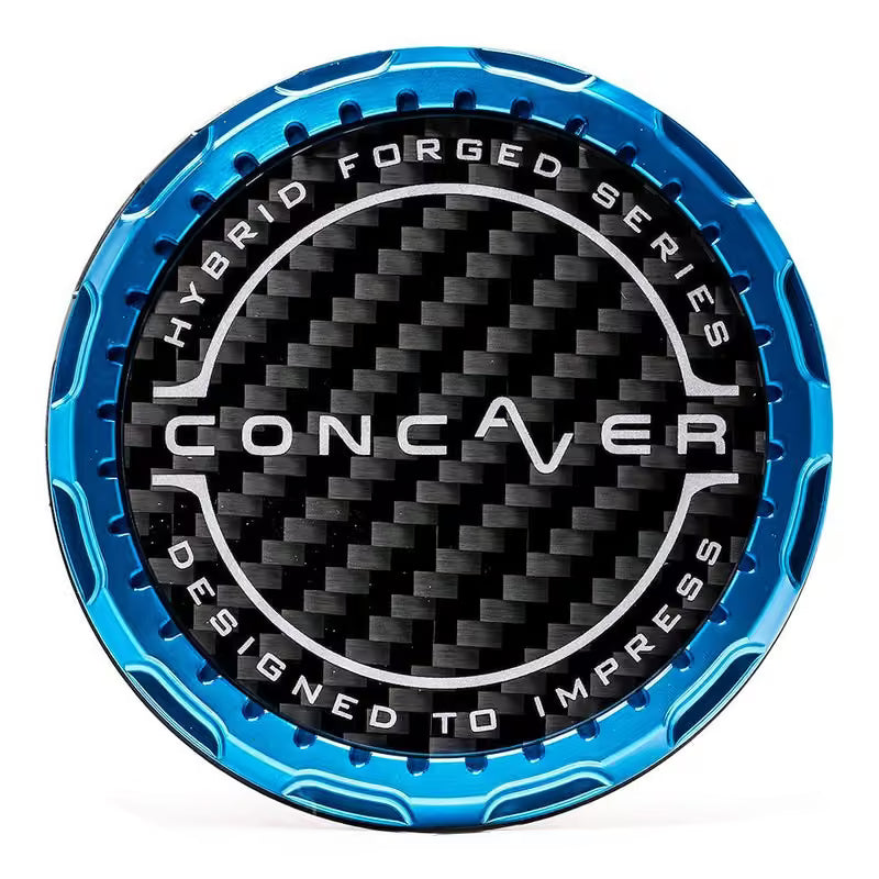 Concaver tapa central - Carbon - azul Anodized