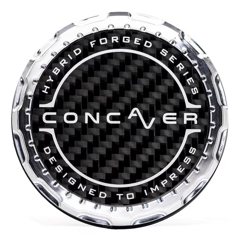 Concaver tapa central - Carbon - plata Machined