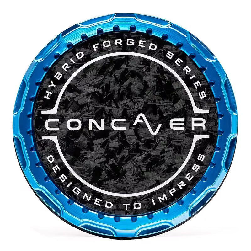 Concaver tapa central - Forged Carbon - azul Anodized