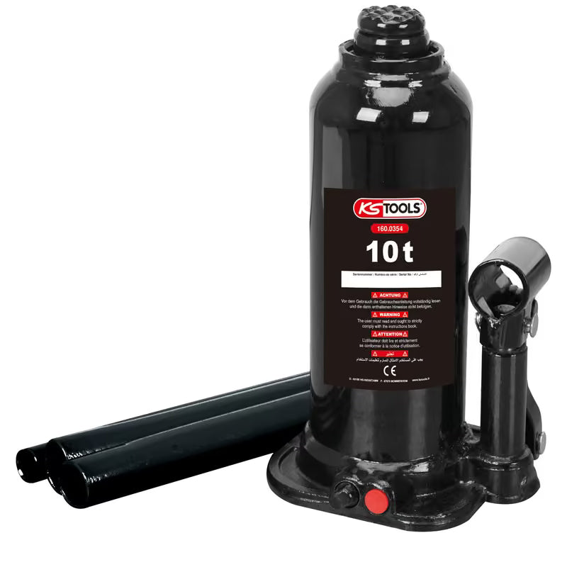 KS Tools Hydraulic Bottle Jack, 10 Ton Capacity