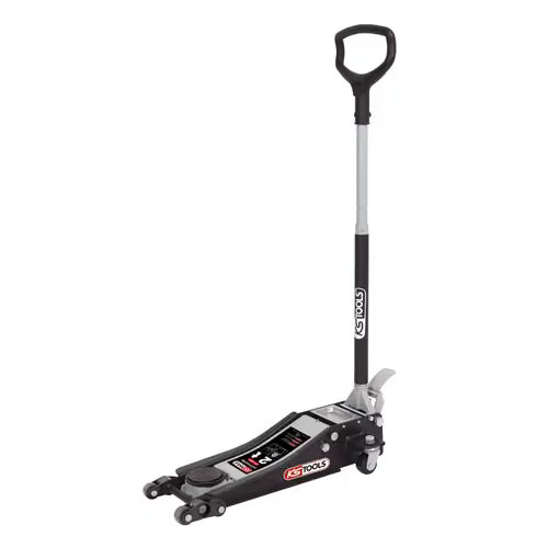 KS Tools Ultimate 2 T Extra-Low Steel Hydraulic Jack con Front Double-Wheels