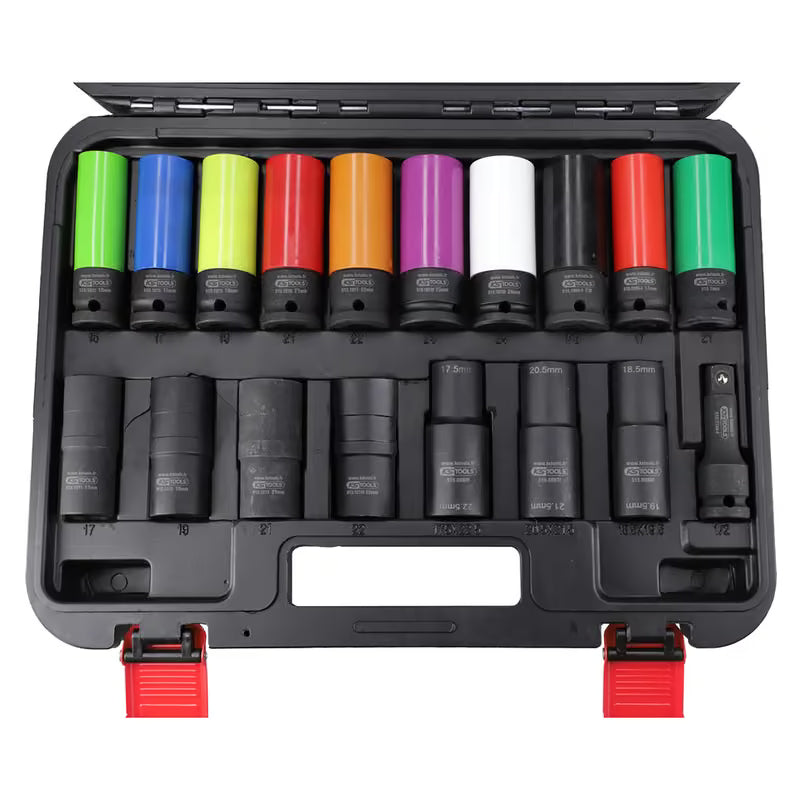 KS Tools 1/2" Drive Special rueda Impact Socket Set, 18 Pieces