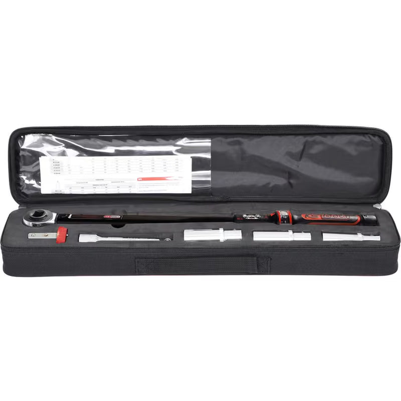 KS Tools Ergotorqueprecision Torque Wrench con Case, 40-200 Nm, 5 Pcs