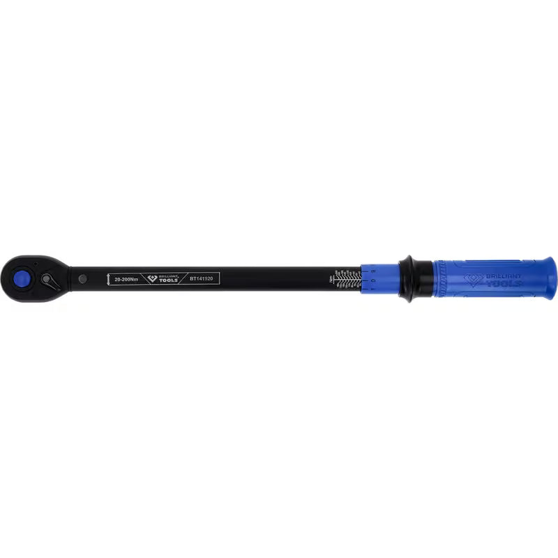 Brilliant Tools 1/2" Reversible Ratchet Torque Wrench, 20-200 Nm
