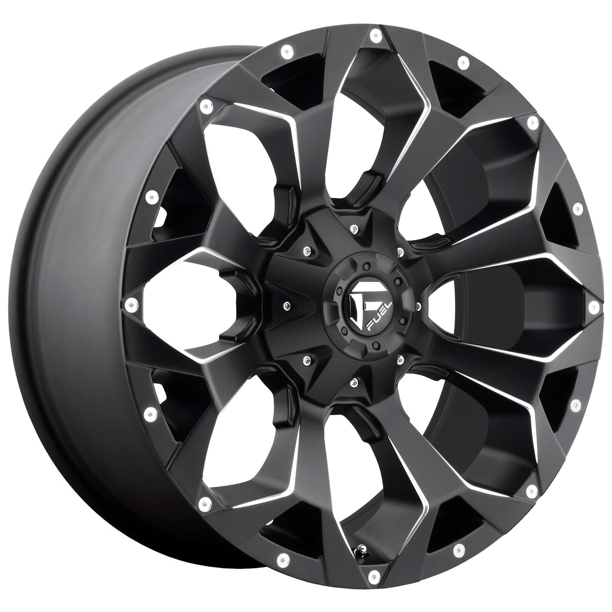 Llanta Fuel D546 Assault 20x9" 6x114.3 ET1 Flat Black, Gloss Lip