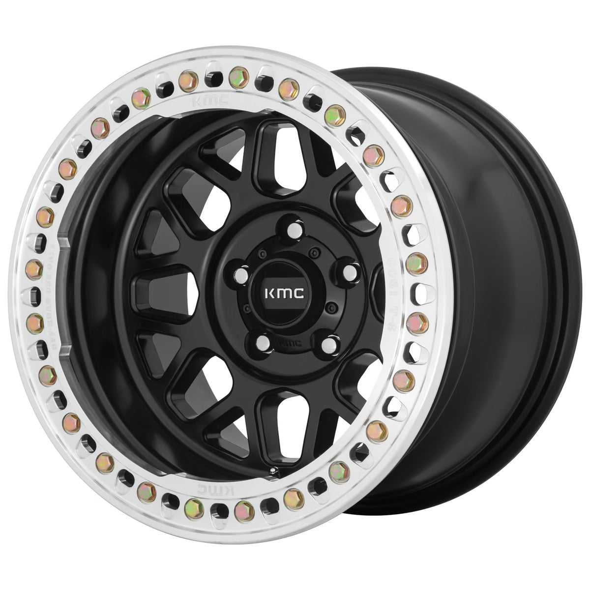 Llanta KMC KM235 Grenade Crawl Beadlock 17x9" 6x139.7 ET-38 Satin Black