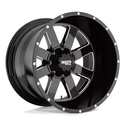 Llanta Moto Metal MO962 20x12" 8x170 ET-44 Gloss Black Milled